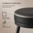 Swivel Bar Stools Set of 2, Counter Height with Back, Mid-Century Modern, 25.6", Ink Black