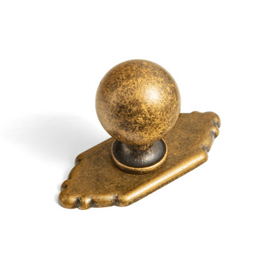 Bouton de meuble rond vintage, options de plaque de fixation décorative, bouton de tiroir à un trou pour meubles
