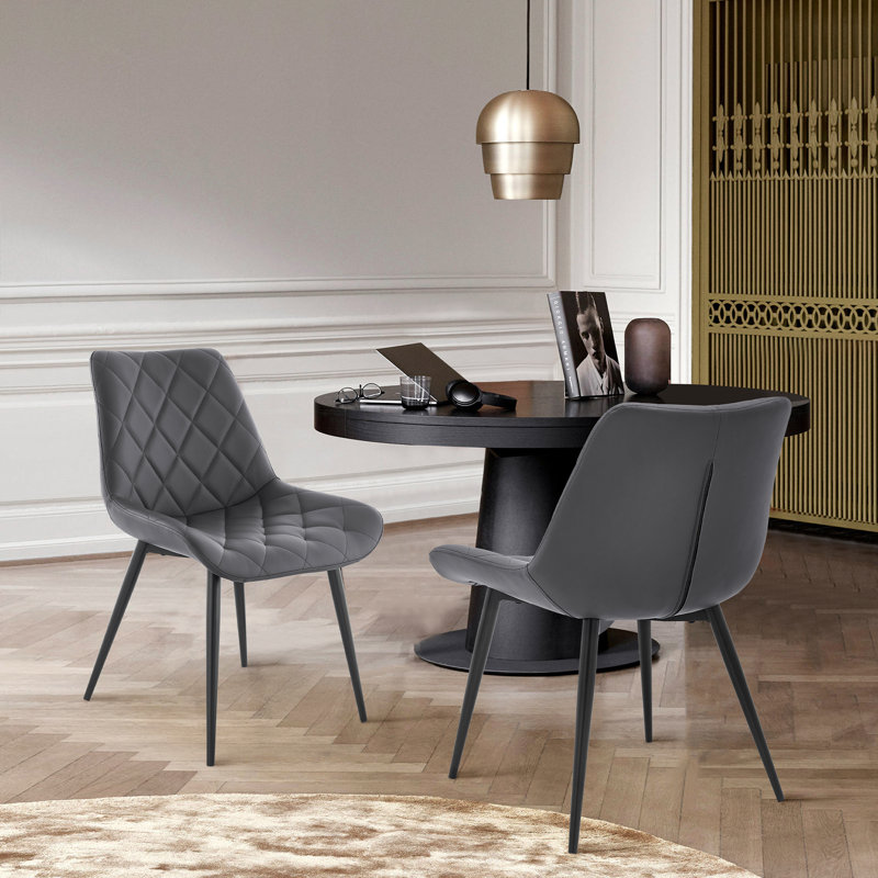 Chaise d'appoint rembourrée en bois massif Tonna, Gris