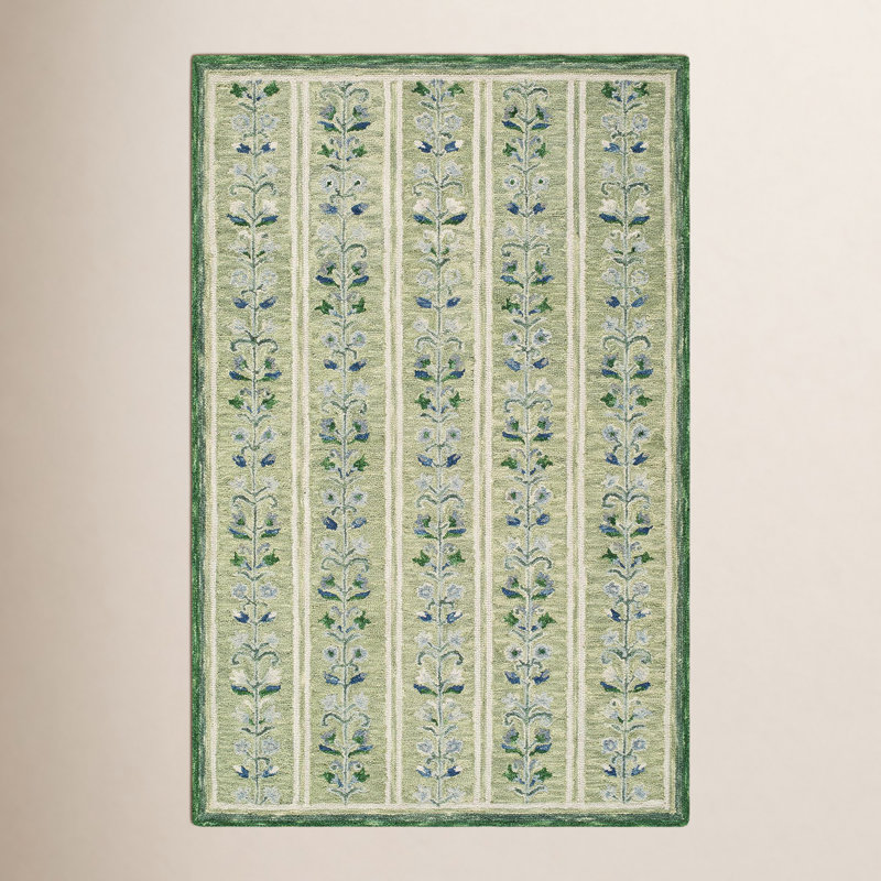 Tapis fait à la main Manor, Rectangle 5 pi x 7 pi 6 po