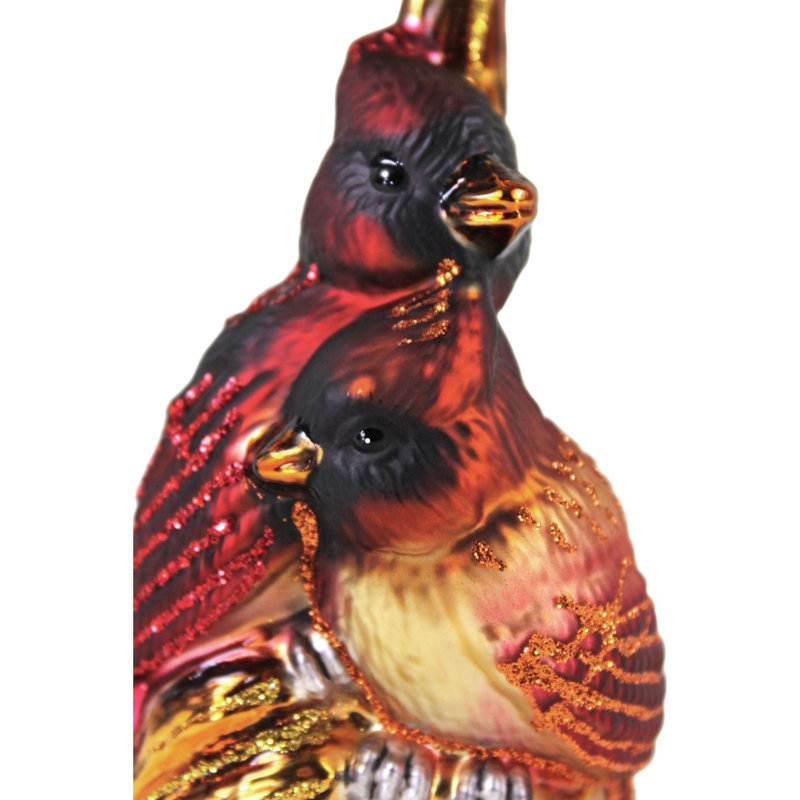 Ornement figurine suspendue paires de cardinals