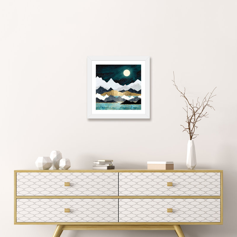 « ocean stars » par spacefrog designs-print, H 16 po x l 16 po x P 1 po, Papier avec cadre blanc