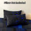 Ensemble de draps-housse à motif géométrique bleu clair Orylavena, literie en microfibre à imprimé numérique cubes noirs, lit double très grand et très grand, sans insert de coussin-123044759-123044761