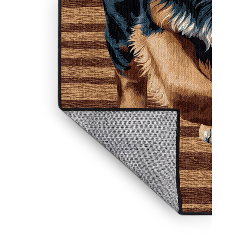  Tapis lavable pour chien Leonberger, Rectangle 7 pi x 9 pi