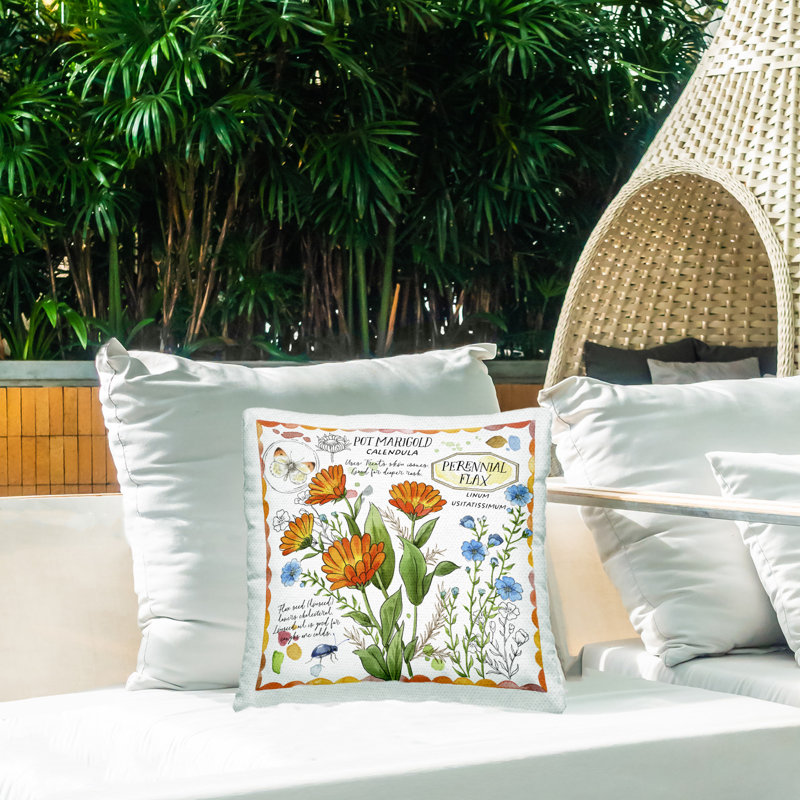 Conception de coussin décoratif d'extérieur Country Herb par Jane Maday