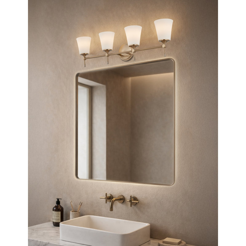 Ensemble de meuble-lavabo 4 lumières Fusion - Laiton brossé Fusion - Tulsi, Laiton brossé, 4