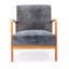 Chaise rembourrée en microfibre de style rétro-2038358725