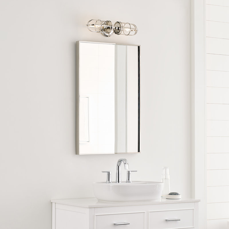 Anning Stainless Steel Armed Sconce, Polished Nickel