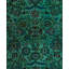 Overdyed Hand-Knotted Wool Modern-Contemporary Green Area Rug 6' 0" x 8' 10"