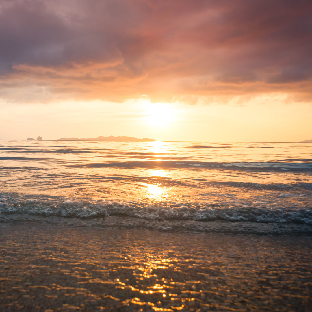 Tropischer Sandstrand - Leinwandbild