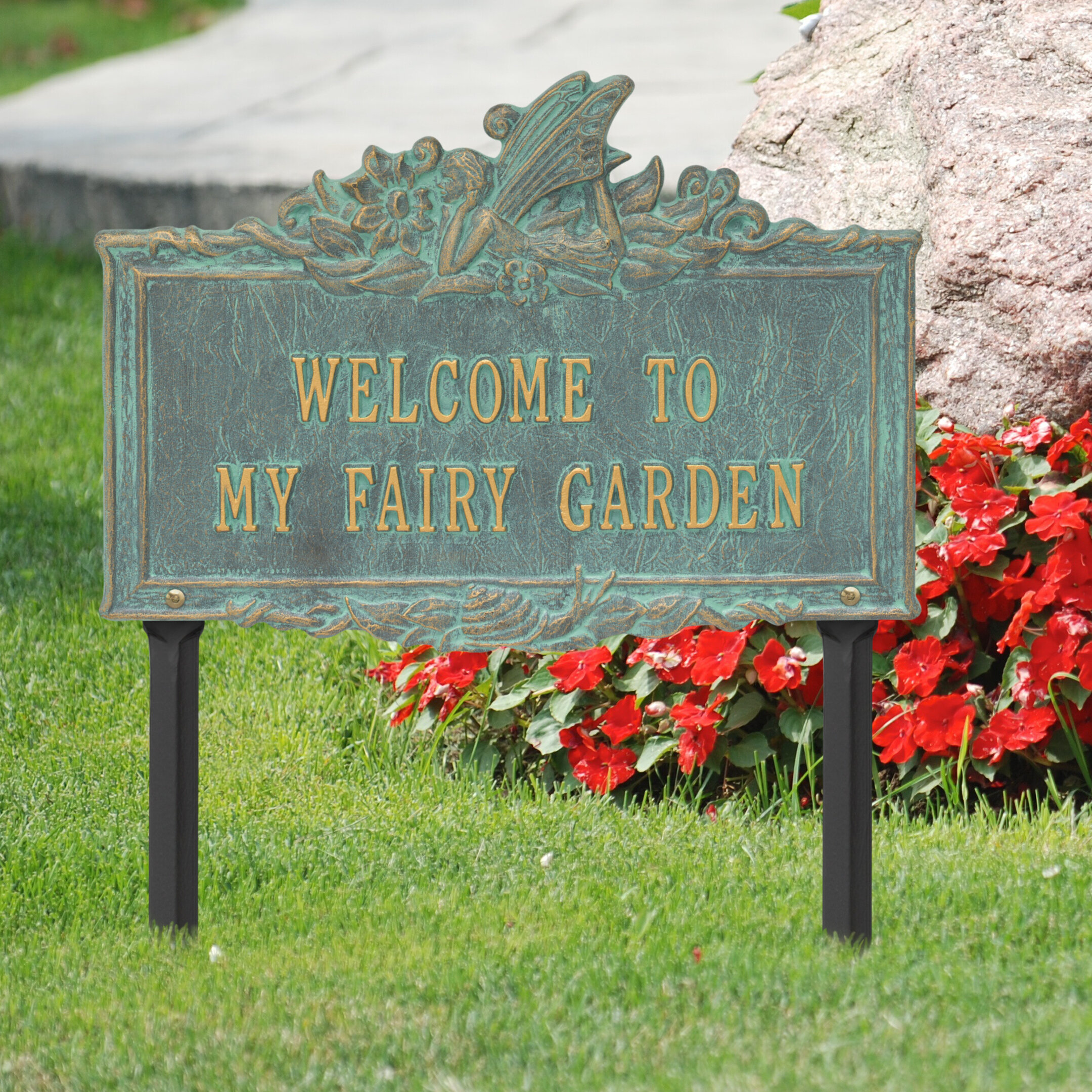 Whitehall Products Welcome to My Fairy Garden Sign & Reviews | Wayfair