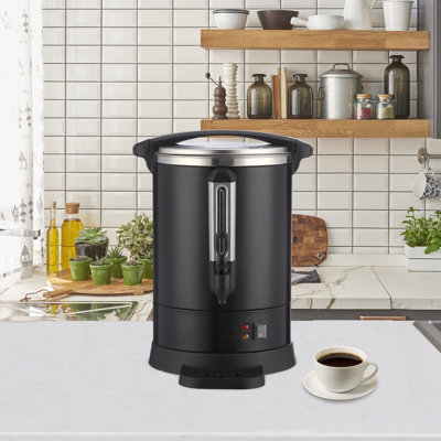 120 urnes de café commerciales à double paroi de 18 tasses / 4,8 gallons, distributeur de café chaud en acier inoxydable de grande capacité 304, urne d'eau chaude pour la réception de mariage