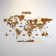 Wooden World Map Wall Art - 3D Wood Push Pin Maps - Multilayered 3D Wooden World Map
