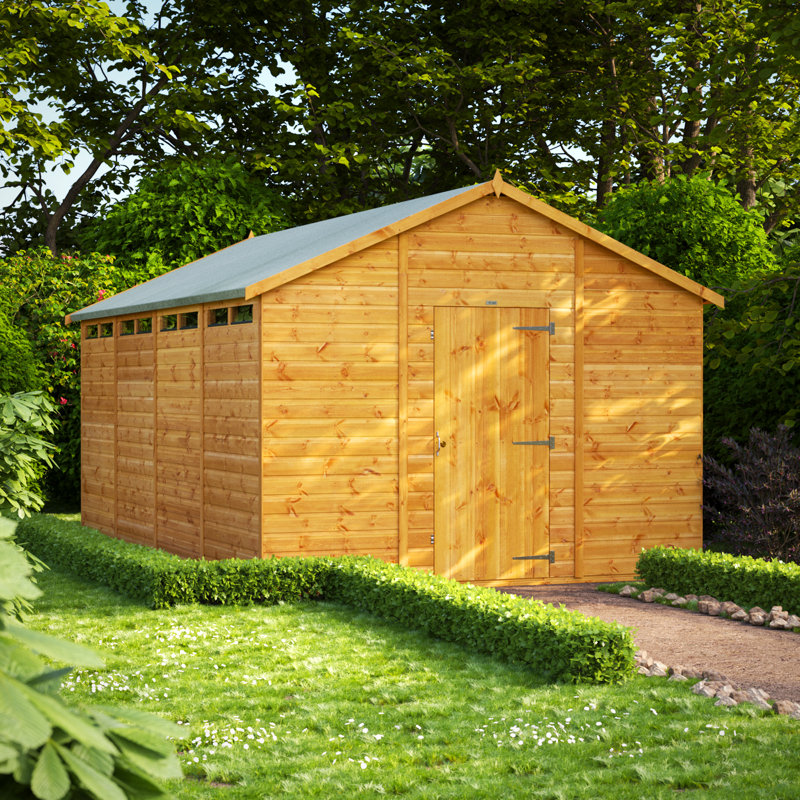 Powersheds 16 x 10ft Timber Tongue & Groove Security Garden Shed