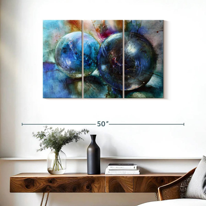 Alvord Blue Marbles, 24" H x 38" W