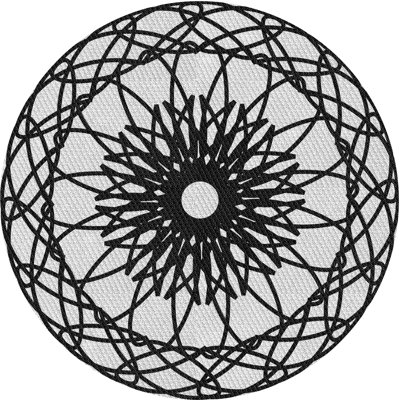 Tapis noir/gris tissé à la machine