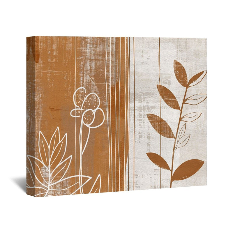 Décoration murale sur toile à motif floral, H 32 po x l 32 po