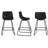  Swivel Bar Stools 24 Inch Counter Height Faux Leather Kitchen Island Chairs with Back and Footrest-1469914654