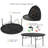 Patio 5Ft. Round Black Plastic Folding Table