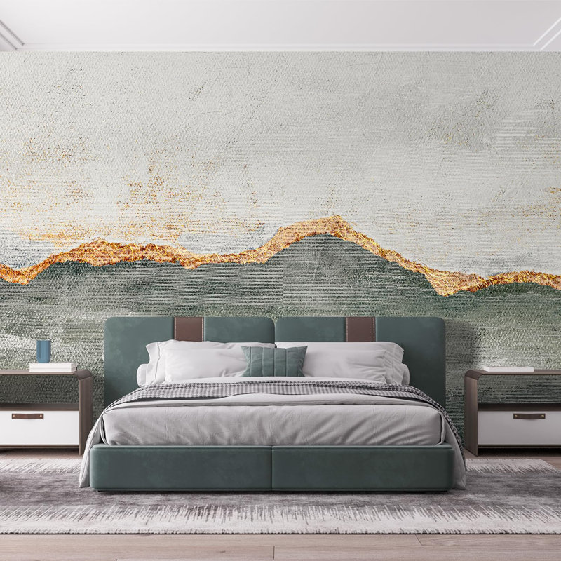 Grunge Abstract Stroke Peel & Stick Abstract Border, 120" L x 120" W