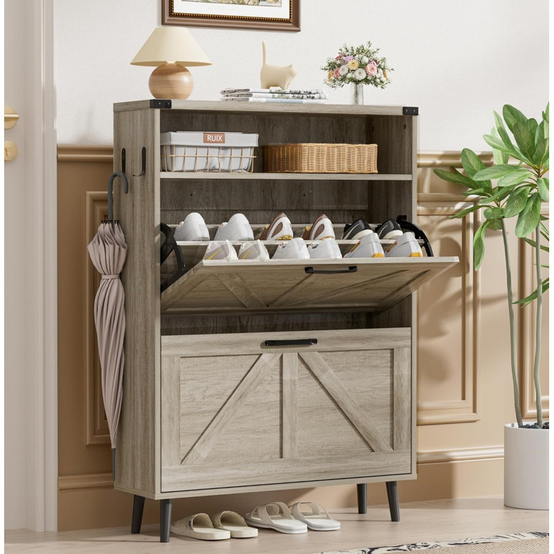 24 Pair Shoe Storage Cabinet