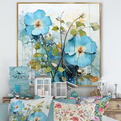 «Blue Morning Glory Spring Awakening II - Morning Glory», art mural