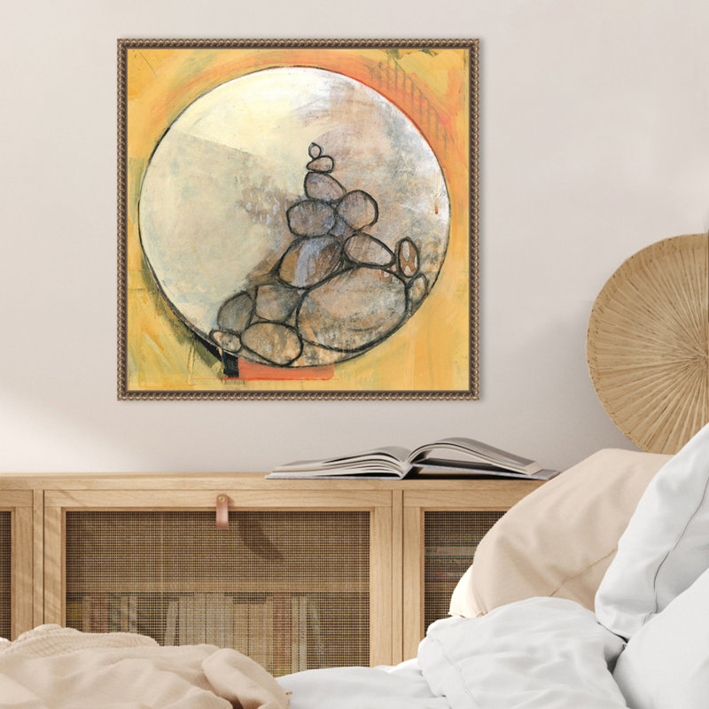 «Luna Stones I» par Lindsey Newman, reproduction d'art sur toile encadrée, H 22 po x l 22 po