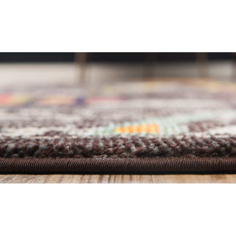Tapis brun Lonniet, Rond 6 pi 1 po