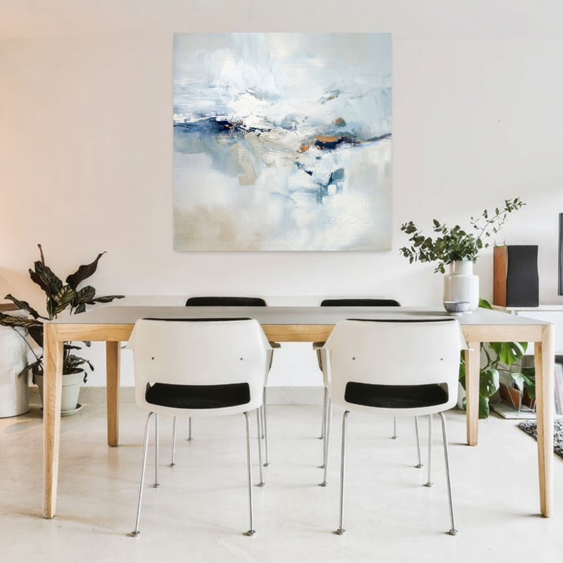 Icy Chill, art contemporain abstrait, H 36 po x l 36 po