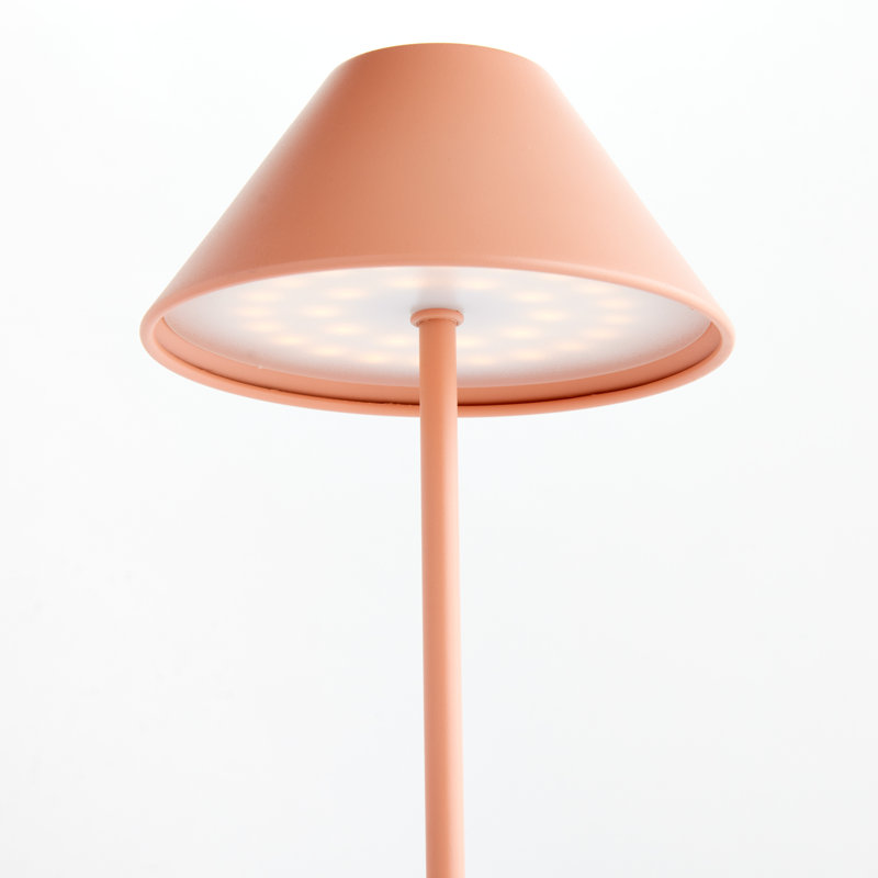 Abat-jour en métal 14 po Fununa, H 14 po x l 6 po x P 6 po, Rose