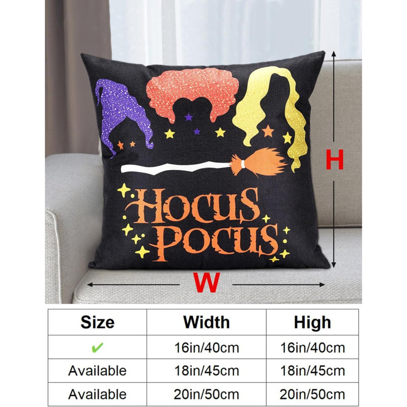 Ensemble de 4 décorations d'Halloween 16 po x 16 po, avec 8 motifs décoratifs mignons d'Halloween, une élégante fermeture à glissière invisible, des housses de coussin douces pour une utilisation intérieure et extérieure