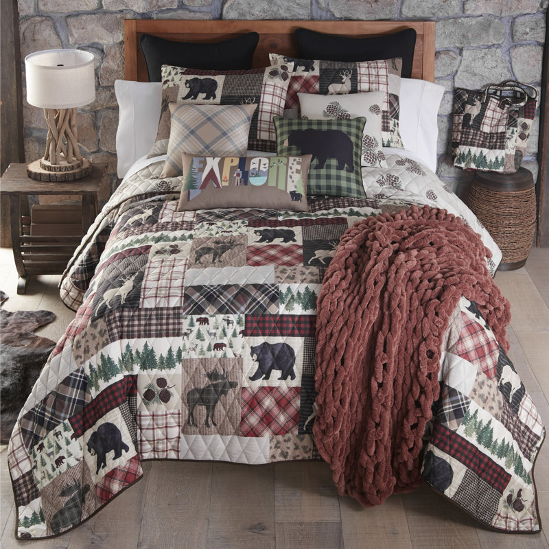 Wilderness Pine Reversible Polyester Decorative Pillow, 16" x 16"