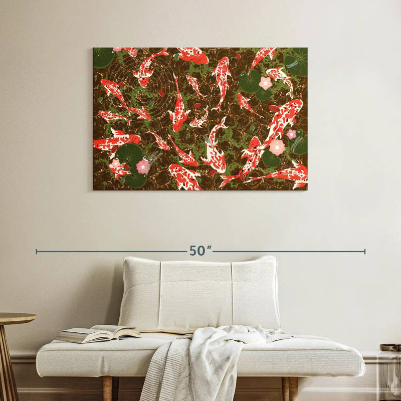 Brampt Koi Pond Patterns, 26'' H x 39'' W