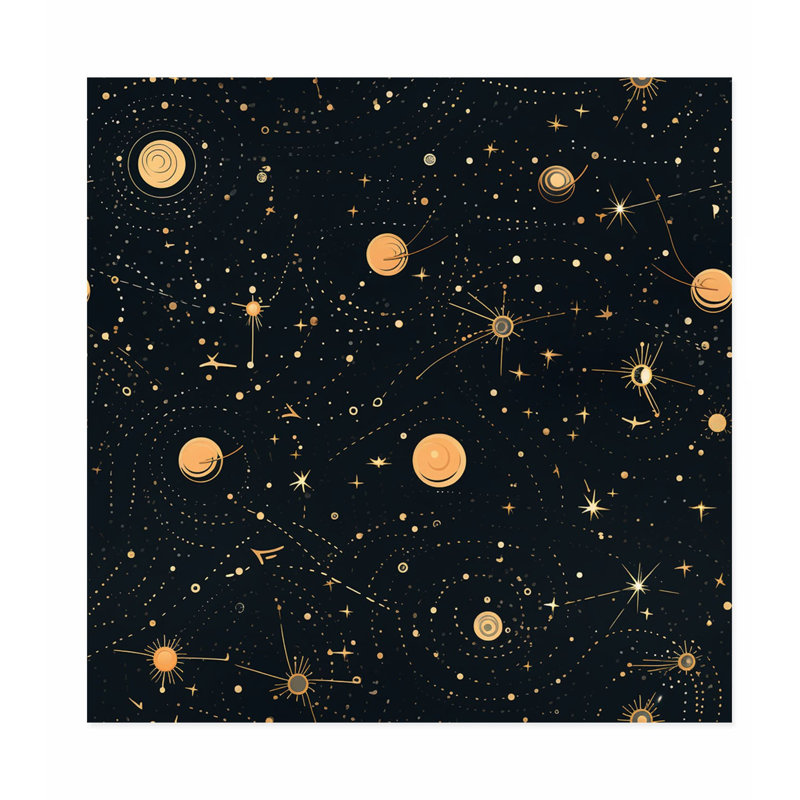 «Astronomie and Space Stars», reproduction d'art moderne sans cadre, H 14 po x l 14 po