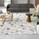 Murtaz Cowhide Geometric Area Rug in Gray