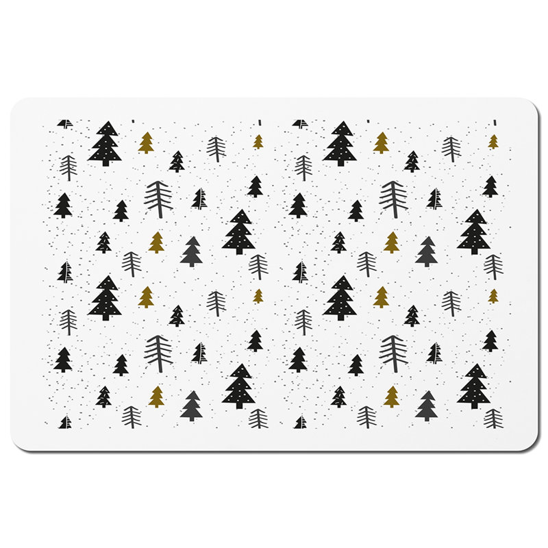 Garrett Polyester, Wood/Bamboo No Pattern Rectangle Placemat