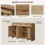 Buffet Consiglia en rotin de 150 cm (59 po) avec 2 tiroirs et 4 portes, tablettes réglables-759306141-579668932