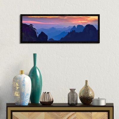 Sanqing Mountain Sunset by Mei Xu - Panoramic Print on Canvas