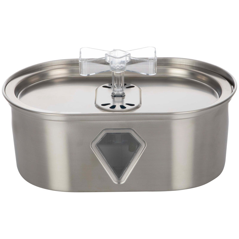Fontaine d'eau pour animaux PETMAker, Stainless Steel, H 5,75 po x l 11 po x P 7 po