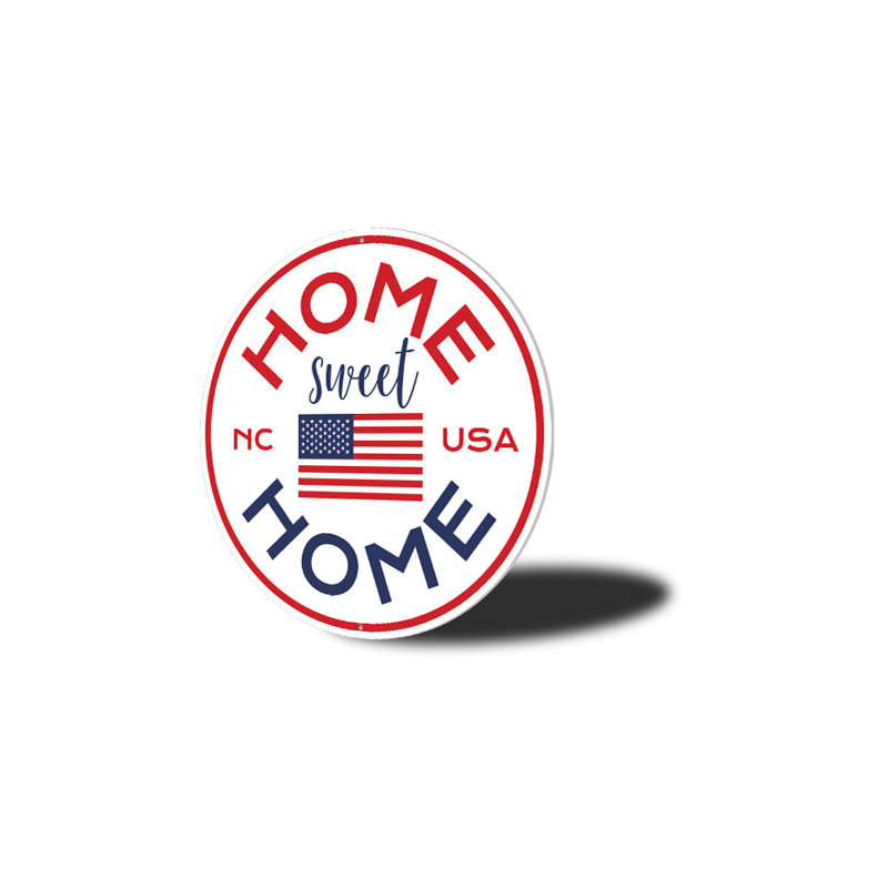 Enseigne en aluminium Home Sweet Home, H 12 po x l 12 po x P 0,04 po