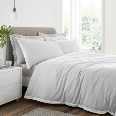 Seersucker Woven Stripe 180 Thread Count Cotton Duvet Cover Set