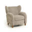 Fauteuil d'appoint inclinable convertible Nordic avec dossier incurvé-2045034995