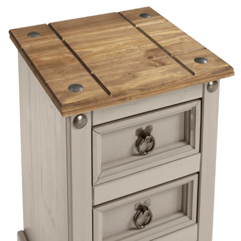 Palmea 35cm W Solid Wood Bedside Table