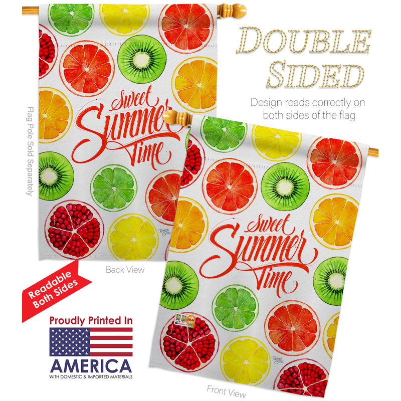 Double Sided 40'' H x 28'' W Polyester Flag Set