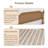 Walnut Wood Frame Queen Platform Bed