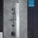 Shower System With 6" Rain Showerhead, 3-Function Hand Shower, Adjustable Slide Bar And Shower Shelf