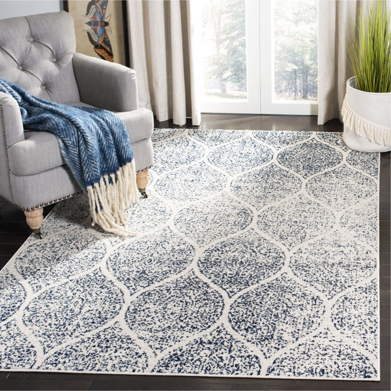 Tapis géométrique Michaela Performance, Rectangle 5 pi 3 po x 7 pi 6 po