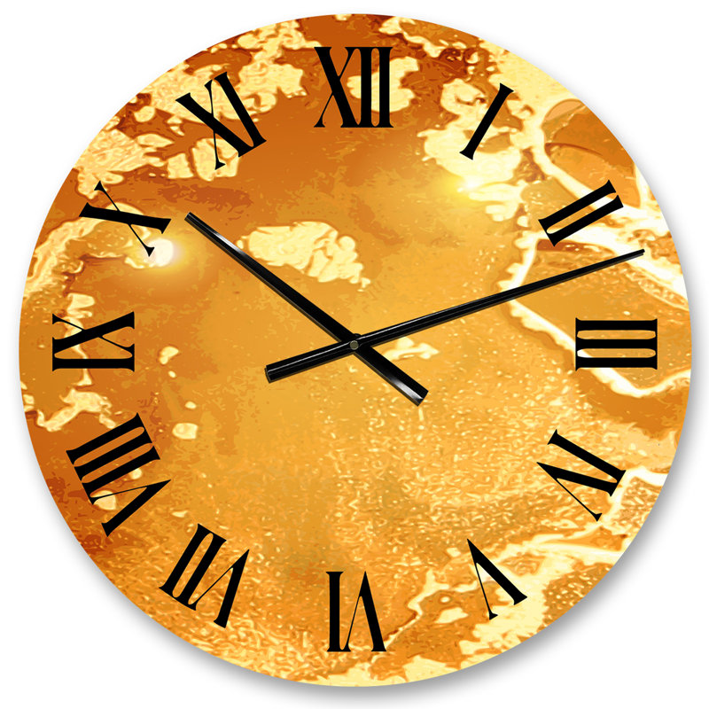Horloge murale orange et orange, Moyen
