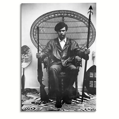 «Black Panther Party» par Huey P. Newton, affiche révolutionnaire en noir et blanc, affiche sur toile, affiche murale pour salon