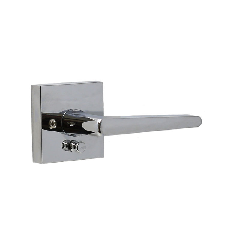 Poignée de porte avec rosette Philtower, Chrome brillant